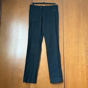 Derek Lam Wool Blend Black Vintage Utility Pants Sz 6 Reinforced Knees